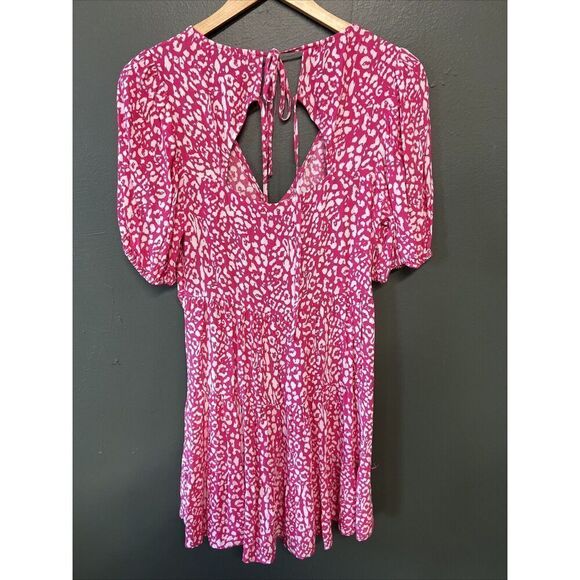 ZARA Basic Pink Floral Womens Dress Medium - Picture 3 of 4
